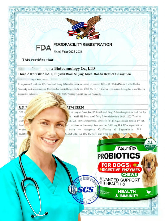 Youmile Probiotics For Dogs Soft Chews For Seasonal Allergies, Gut, And Digestive Health. Vet-Reviewed, Premium-Quality Ingredients - Supplements Dog Vitamin Hip And Joint Supplement