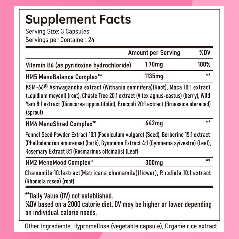 Feminine Hormone Hormony Women’s Hormone Balance Capsules Female Wellness Supplement Daily Hormone Support Vitamins 72 Capsules