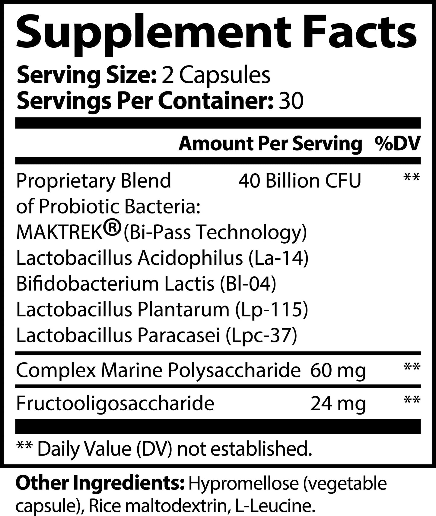 Probiotic 40 Billion CFU with Prebiotic Digestive Support Supplement Gut Health Capsules for Women and Men