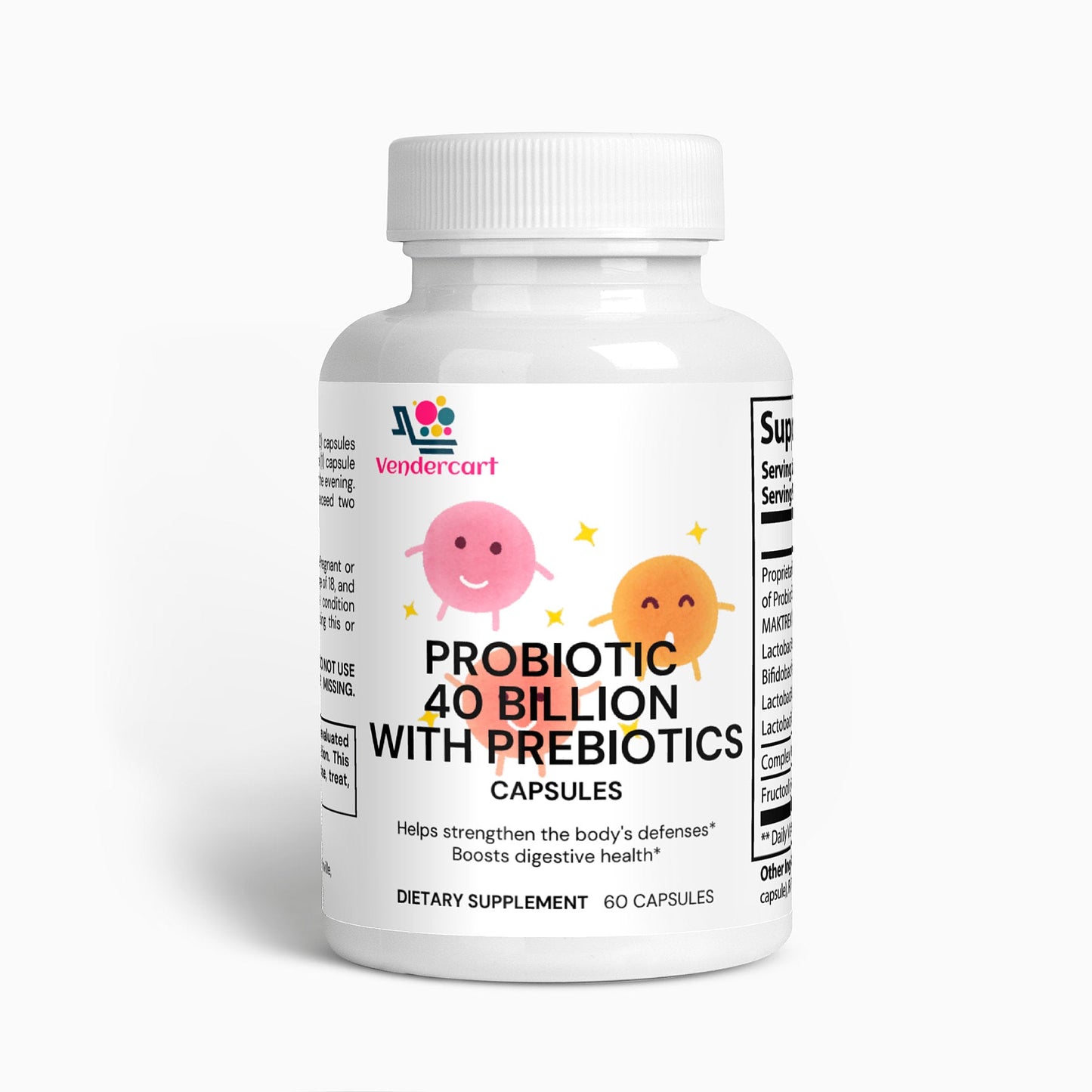 Probiotic 40 Billion CFU with Prebiotic Digestive Support Supplement Gut Health Capsules for Women and Men