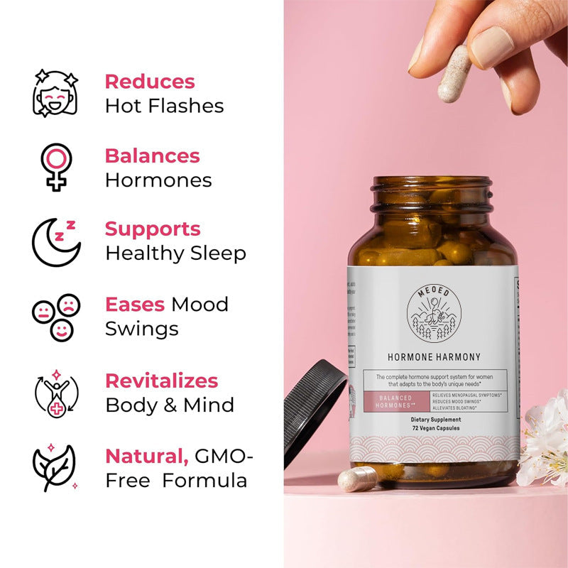 Feminine Hormone Hormony Women’s Hormone Balance Capsules Female Wellness Supplement Daily Hormone Support Vitamins 72 Capsules