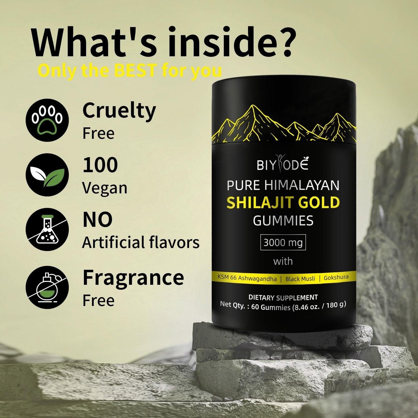 Shilajit & Ashwagandha Gummies – Himalayan Superfood | 60ct