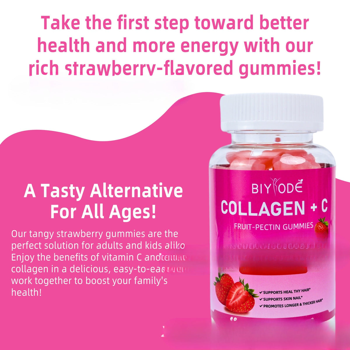 Vitamin C Biotin Collagen Gummies For Women