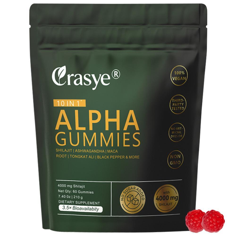 Xylitol Energy Gummies 4000mg High Concentration Mixed With Indian Ginseng, Malaysian Ginseng And Maca Root, Zero Sugar, Non-GMO, Improve Energy, Endurance And Concentration, 60 Capsules