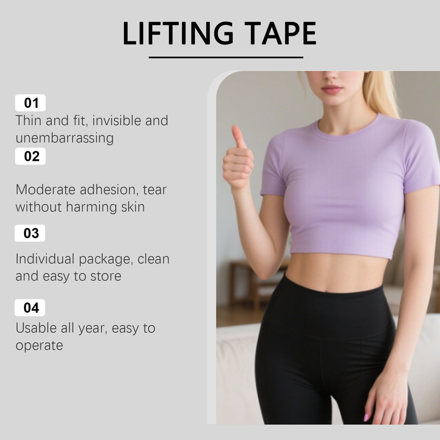 Body Lifting Tape Care Patches Convenient Daily Skincare Patches For The Body 10 pcs