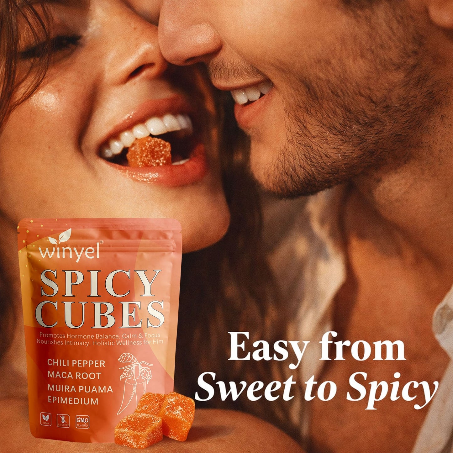 Intimacy Gummies – Maca Root, Chili Pepper & Hormone Balance | 30ct