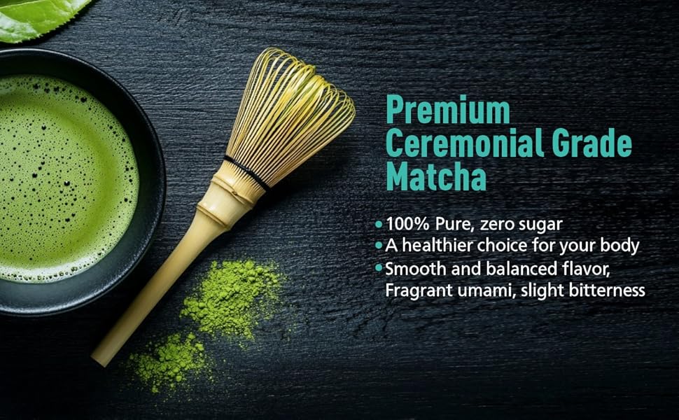 Matcha--Emerail Premium Culinary Grade Organic Matcha Green Tea Powder,Premium Unsweetened,100 Pure Matcha Powder,Smoothies,and Baking 70g 2.5oz-Ships From US-Tea-Coffee Mate