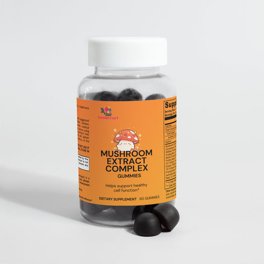 Mushroom Extract Complex Gummies Lion’s Mane Reishi Cordyceps Chaga Immune Brain Energy Support Vegan 60 Gummies USA