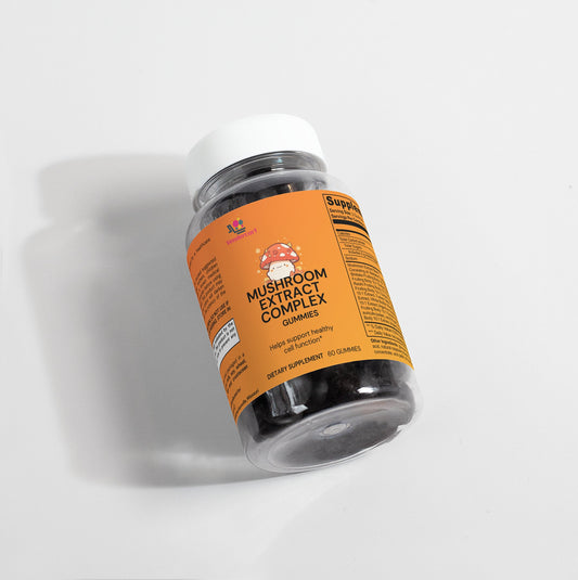 Mushroom Extract Complex Gummies Lion’s Mane Reishi Cordyceps Chaga Immune Brain Energy Support Vegan 60 Gummies USA