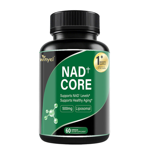 60 Capsules Of High-concentration Liposomal NAD Enhancer - Energy, Focus, And Healthy Aging, Containing Nicotinamide Riboside, Resveratrol, And Rutin - High-quality, High-purity Formula