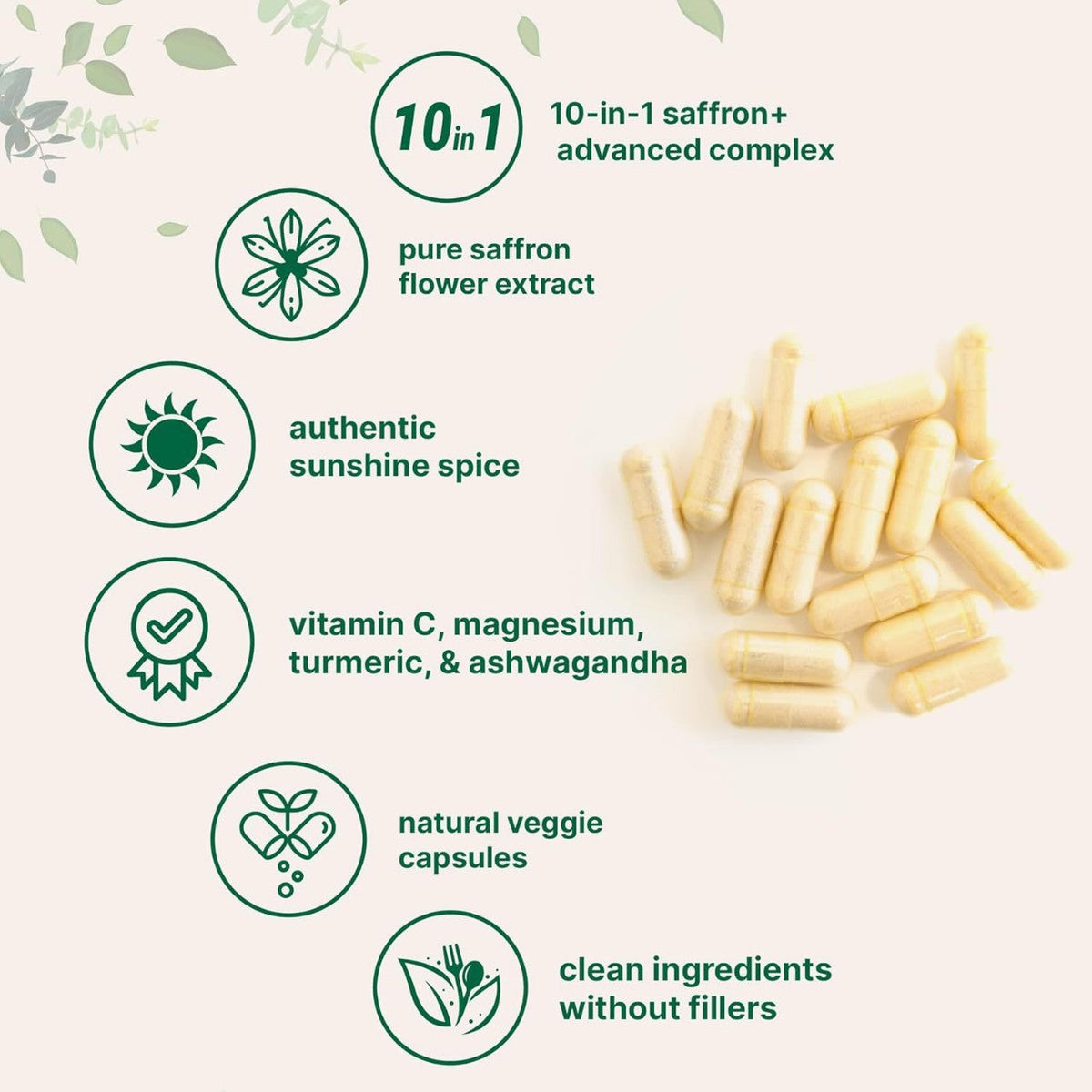 Dietary Saffron Capsule Supplement