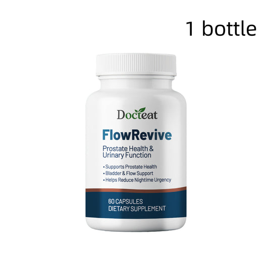 Docteat FlowRevive Prostate Health Support Capsules, Supports Bladder Function & Reduces Nighttime Urgency, 60 Capsules Dietary Supplement