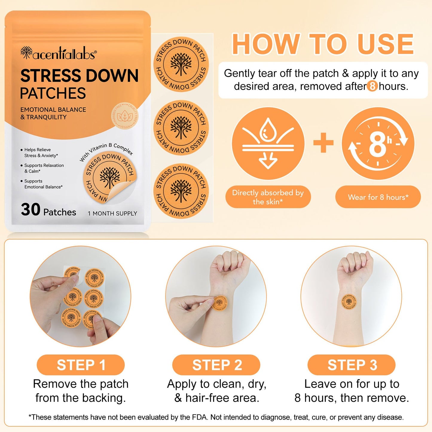 Relaxation Calmness And Pressure Drop Nursing Patch - 30 Patches