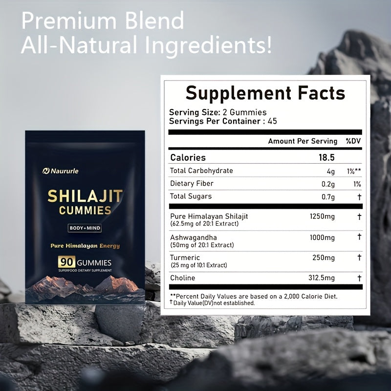 Shilajit Gummies – Himalayan Energy & Vitality Supplement | 90ct