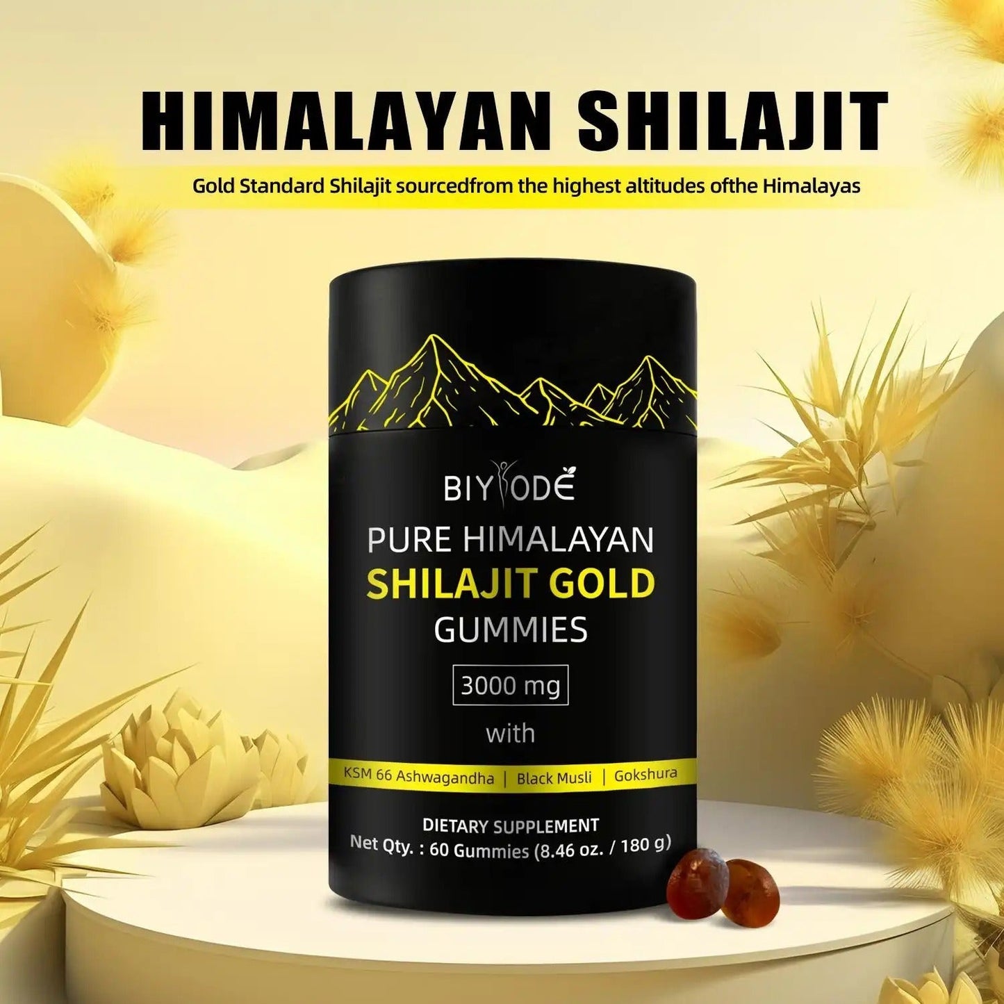 Shilajit & Ashwagandha Gummies – Himalayan Superfood | 60ct